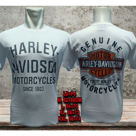 Jual Kaos Harley Davidson Edisi Warna Putih Genuine Motorcycles