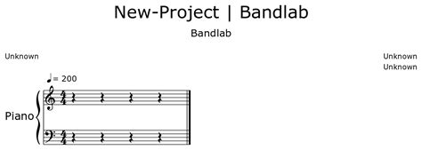 New Project Bandlab Sheet Music For Piano