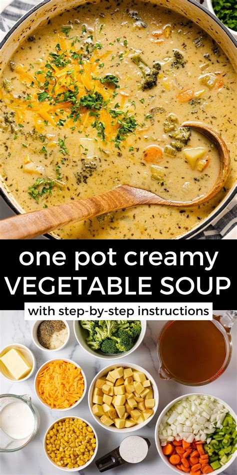 One Pot Creamy Vegetable Soup Artofit