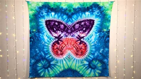 How To Tie Dye A Beautiful Butterfly Tapestry Complete Step By Step