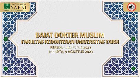 Baiat Dokter Muslim Fakultas Kedokteran Universitas Yarsi Periode