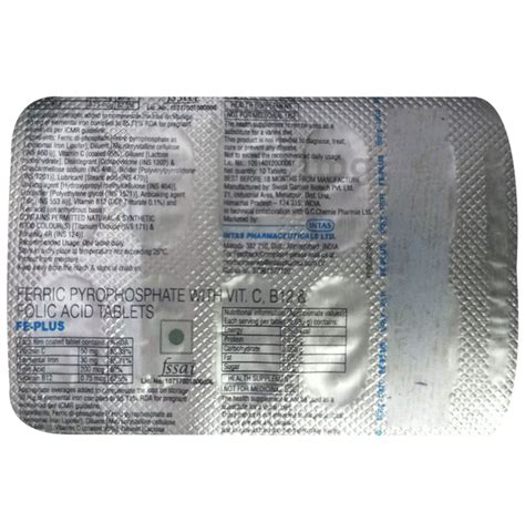 Fe Plus Tablet Buy Strip Of 100 Tablets At Best Price In India 1mg