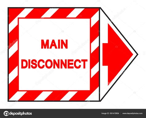 Main Disconnect Symbol Sign Vector Illustration Isolate White ...