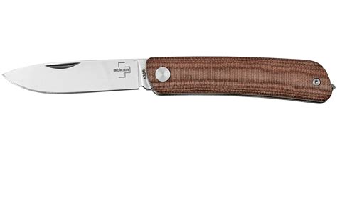 B Ker Plus Tech Tool Premium Brown Micarta Bo Pocket Knife