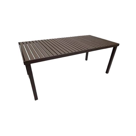 Mesa Retangular de Alumínio Tampo Ripado 1 50x90cm Área Externa e