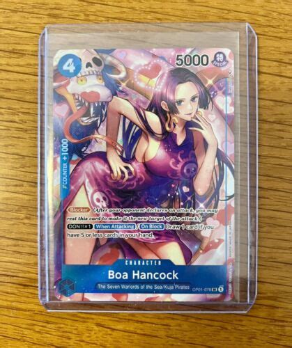 One Piece Card Game Tcg Op01 078 Boa Hancock Parallel English Alternative Art Ebay