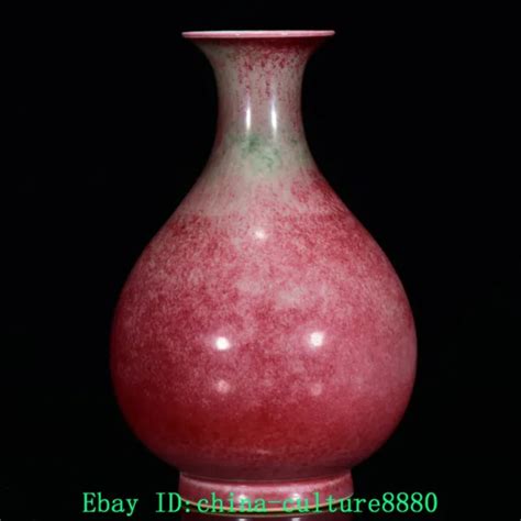 8 6 VASE FENG Shui en porcelaine émaillée rouge Kangxi EUR 275 00