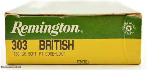 Full Box Remington 303 British Ammo 180 Grain CORE LOKT Soft Point 20