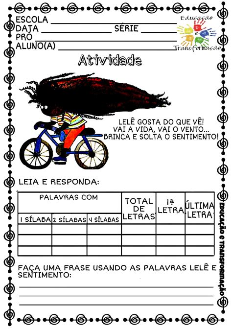 O Cabelo De Lele Atividades - Blog Educação e Transformação: 👍 Atividades: "O cabelo de Lelê"