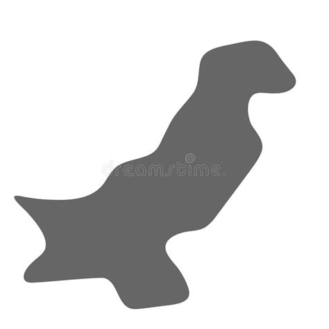 Pakistan Simplified Smooth Vector Country Map Stock Vector