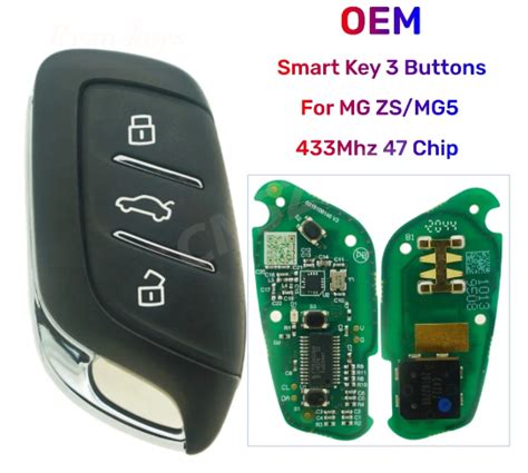 Original Smart Remote Key Buttons Mhz Id Chip For Mg Zs Mg With