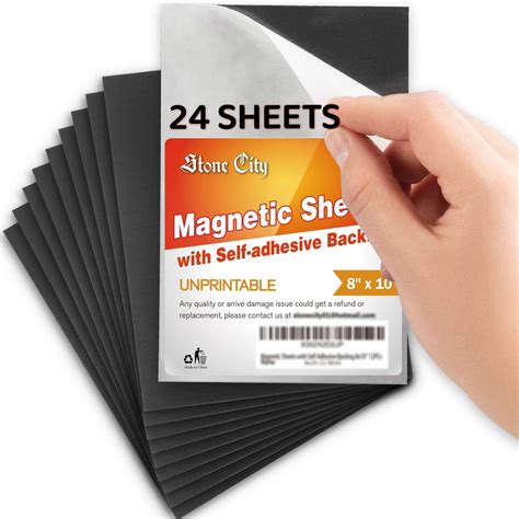 24 Self Adhesive Magnetic Sheets 8x10 Magnet Sheet With Adhesive Strong Flexible Ebay