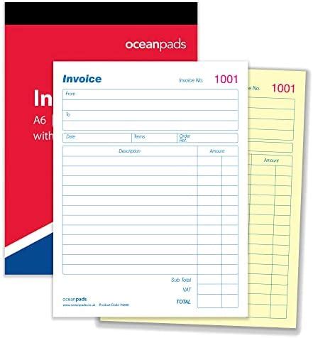 Ocean Pads Small Invoice Book Duplicate A X Mm Part