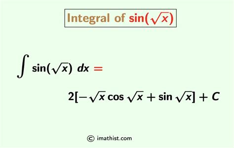 Integral Of Sin Root X Dx Find Sin X Dx Imath