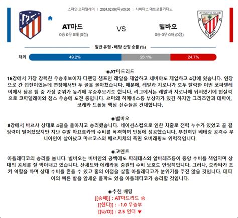 2월 08일 스페fa At마드 빌바오 축구자료 라이브스코어 라이브맨 실시간 라이브스코어 토토사이트 추천 꽁머니 먹튀