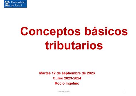 Conceptos tributarios básicos Conceptos básicos tributarios