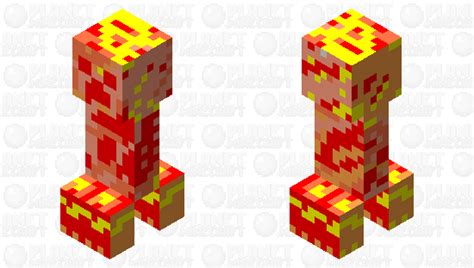 Fire Creeper Minecraft Mob Skin