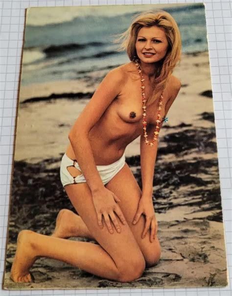 Old Postcard Erotic Pretty Woman Half Naked Nude Woman Vintage Pin Up