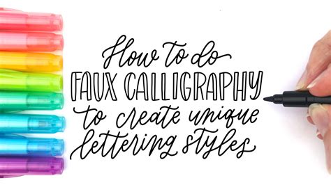 How To Do Faux Calligraphy To Create Unique Lettering Styles Sarah Ensign Skillshare