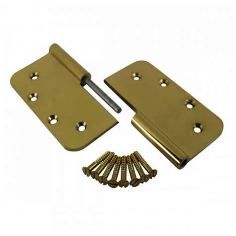 Lift Off Right Door Hinge Bright Solid Brass Radius 5 Renovato