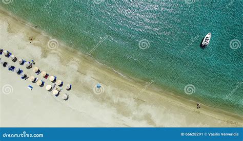 Vista Aerea Delle Spiagge Dell Isola Greca Dell Isola Dell IOS Cyclad