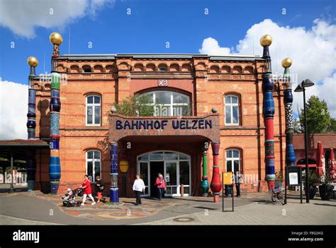 Hundertwasser Railway station in Uelzen, Uelzen, Lower Saxony, Germany ...