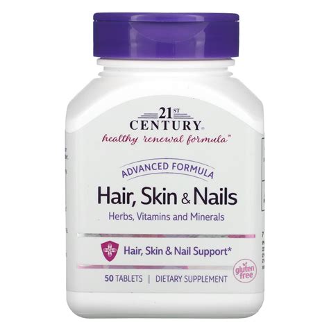 21st Century Advanced Formula Hair Skin And Nails 50 Tablets