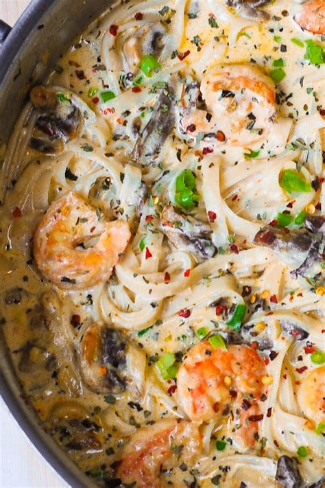 Creamy Shrimp Pasta With Mushrooms Julias Album