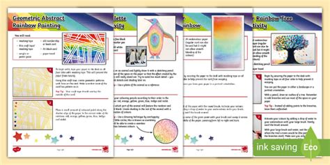 KS2 Rainbow Painting Activity Pack Profesor Hizo Twinkl