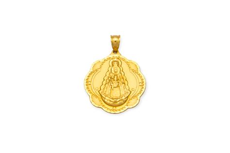 Medalla Virgen Rocio Pandereta Lapidada Orobriz Carmen Joyeria