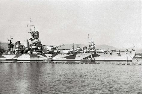 Italian Battleships Vittorio Veneto And Littorio In The Harbour Of La