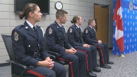 Regina police swear in 4 recruits at RPS headquarters - Regina | Globalnews.ca