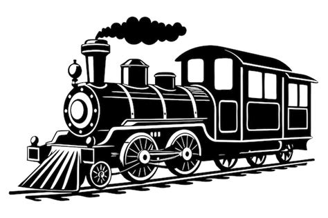 Highly Detailed Train Silhouette Premium Ai Generated Vector