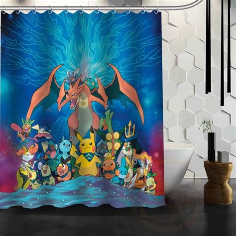 Buy Best Nice Custom Pokemon Pikachu Shower Curtain Bath Curtain Waterproof