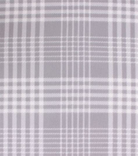 Blizzard Fleece Fabric Light Gray And White Plaid Joann