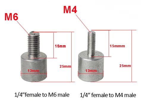 1 4 Inch Converter Female Threaded Screws Adapter Mount To M4 M6 Male Mount For Projector Camera