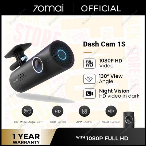 70mai 1S Car Recorder Dashcam 1080p HD Video 130 FOV Kamera Kereta Car