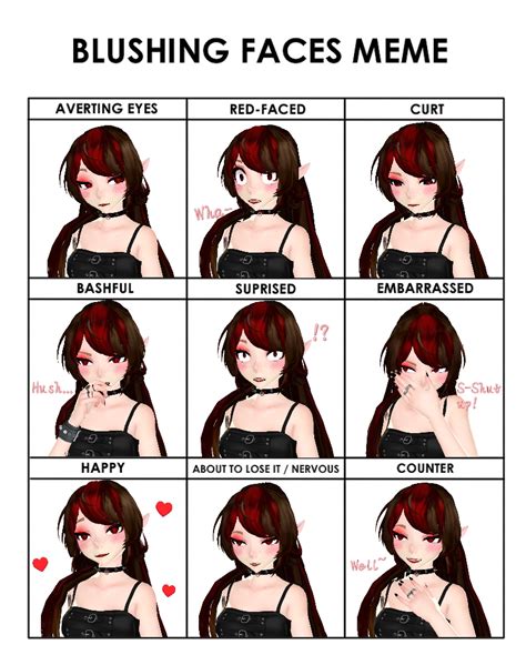 Blushing Faces Meme Me By Anaeavampiremmd On Deviantart