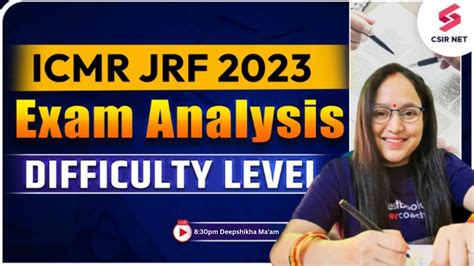 ICMR JRF Exam 2023 ICMR JRF Exam Analysis ICMR Exam 2023 Analysis