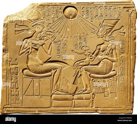 Akhenaten And Nefertiti And Their Children