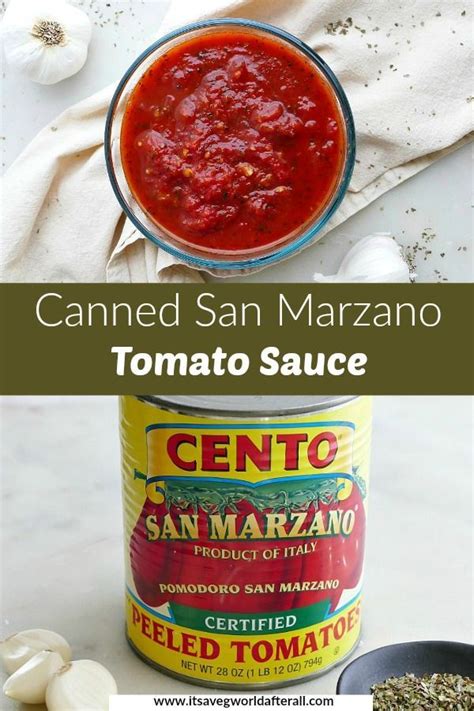 Canned San Marzano Tomato Sauce Recipe