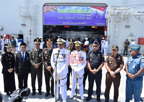 Peringatan Hut Armada Ri Di Sorong Diwarnai Upacara Tabur Bunga Di Laut