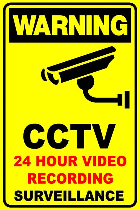 Warning You Are Under CCTV Surveillance Pack Of 4 Piece Sign Board