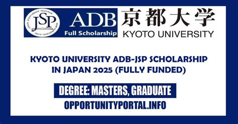 Kyoto University Adb Jsp Scholarship In Japan 2025 Fully Funded