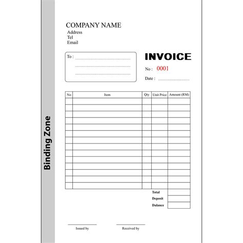 Customized Buku Resit NCR Bill Book Print A5 2 Ply 3 Ply NCR 10 Books