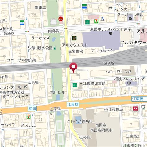 東京都墨田区江東橋1－16－2 の地図 Mapfan