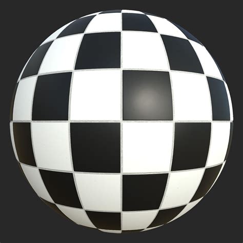 Artstation Square Black And White Ceramic Checker Tiles Free Pbr