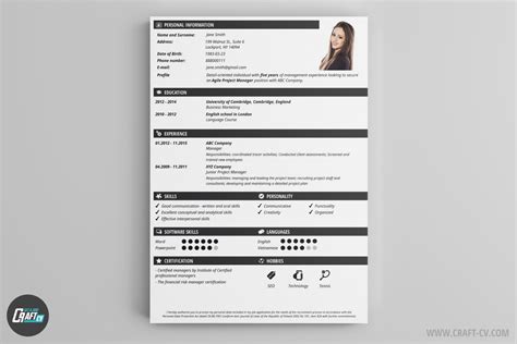 Modelos De Cv Plantillas De Curriculum Vitae Craftcv