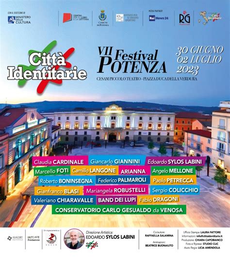 A Potenza Il Vii Festival Citt Identitarie Tra Divi Del Cinema