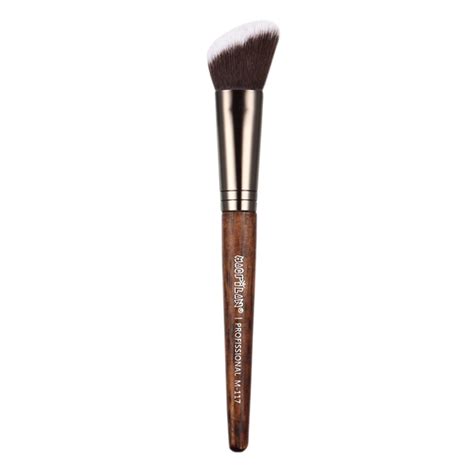 Macrilan Pincel De Maquiagem Kabuki Angular Linha Madeira M